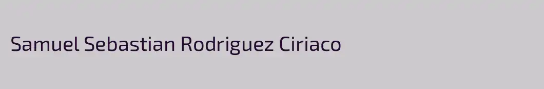 Samuel Sebastian Rodriguez Ciriaco
